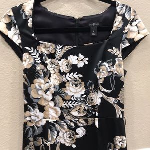 Gorgeous WHBM black and floral dress! Sz 6